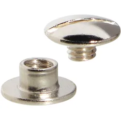 100 Buchschrauben, vernickelt Hülse und Schraube geschlitzt | 5 mm, Metall, silber