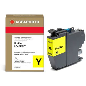 AgfaPhoto Tinte für Brother LC-422XLY, gelb, 1500 Seiten, Druckleistung XL