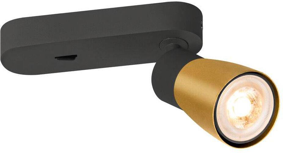 Slv Puri 2.0 Dome, Wand- Und Deckenaufbauleuchte, Schalter, Rechteckig, 1x Max. 6w Gu10, Schwarz - Wand- Und Deckenleuchten