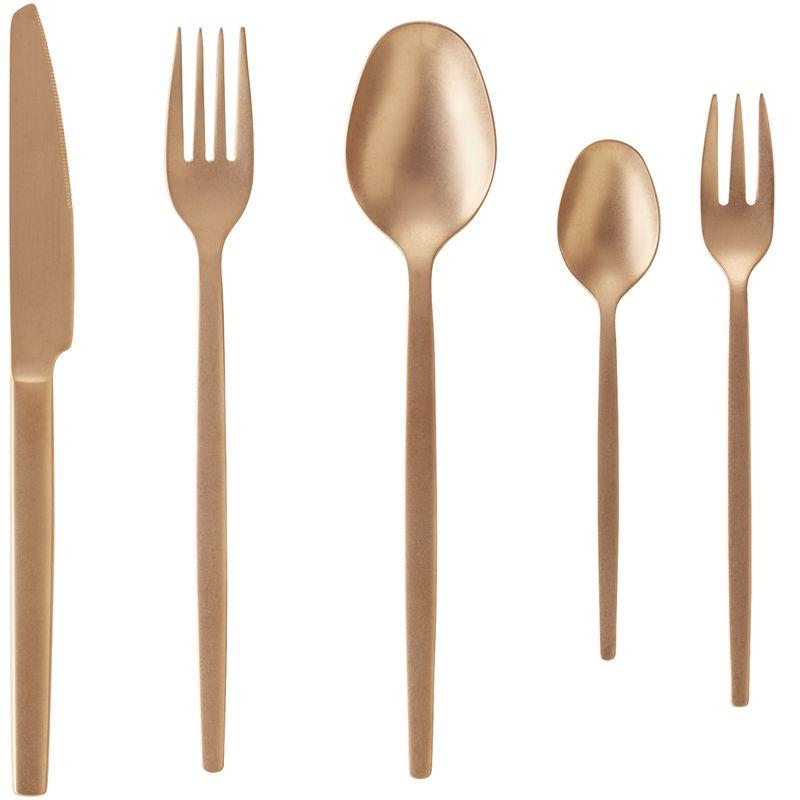 60 tlg. Besteckset ALEX BRONZE, mit bronze, matte PVD Beschichtung, Chromnickelstahl 18/10