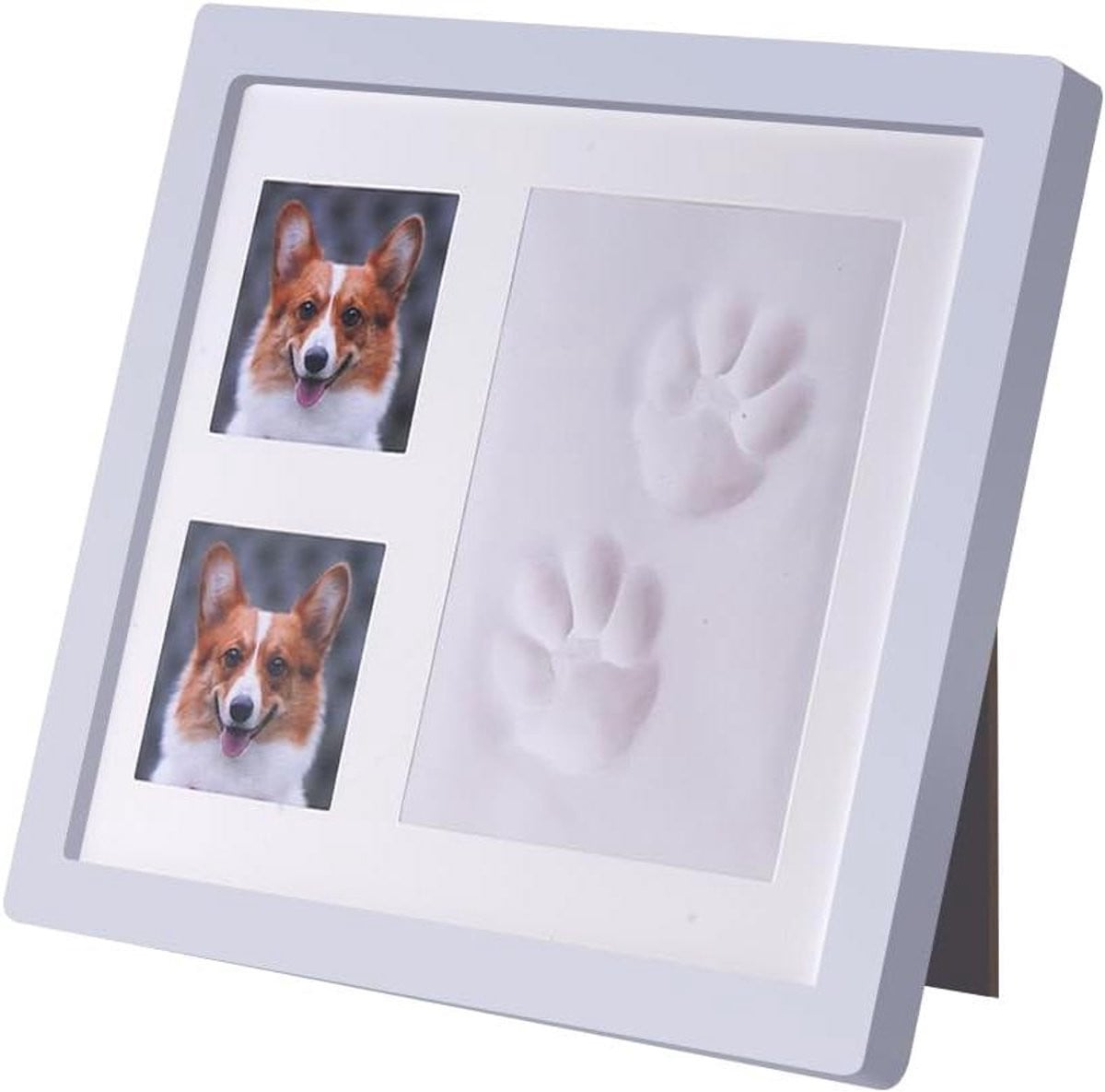 Huisdier Aandenken Fotolijst met Pootafdruk Kit in Wit - 28 x 23,6 cm