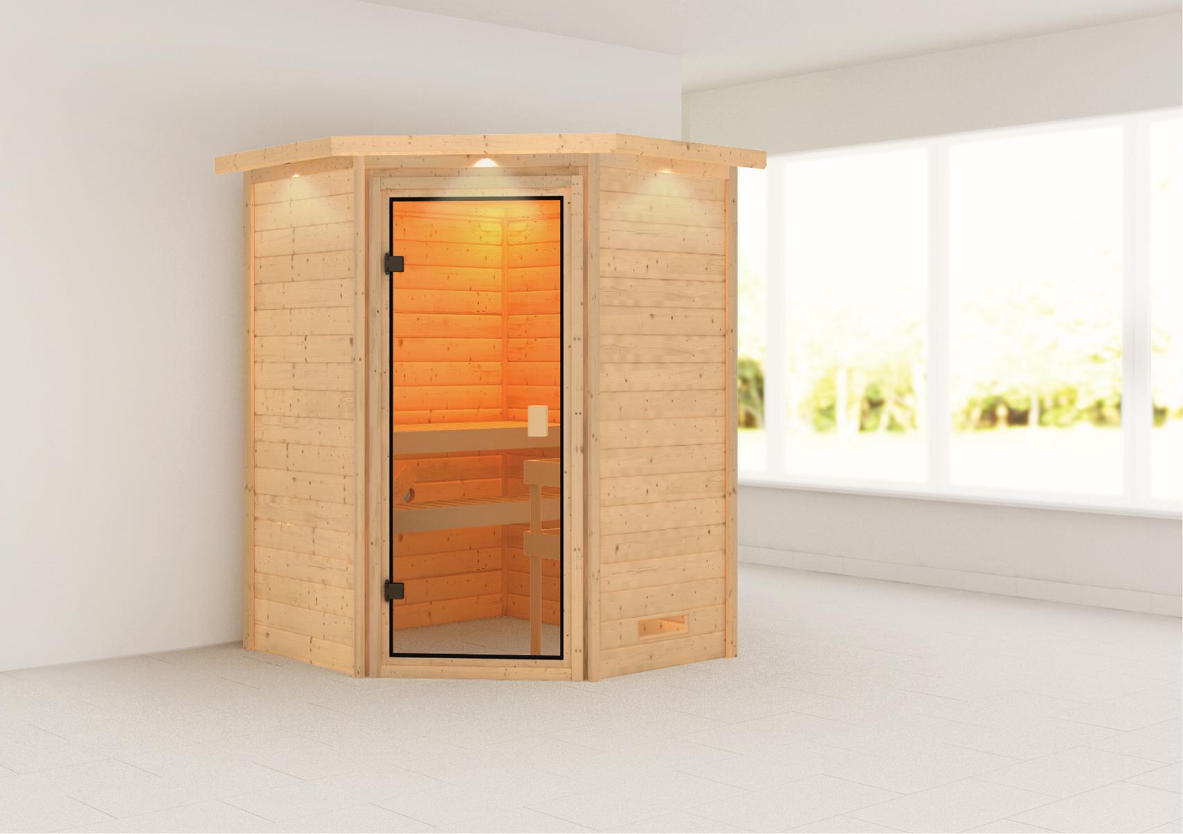 KARIBUHOLZT Sauna Antonia Eck,o. Zub. m.Dachkranz 16880340