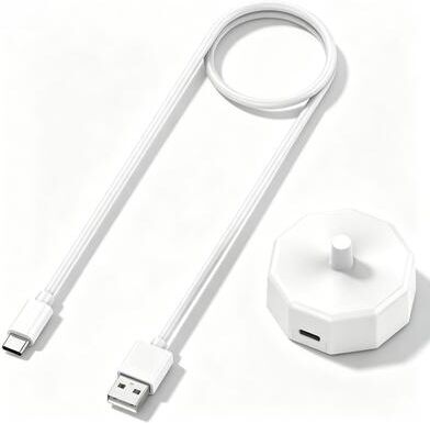 United Vibe Pro Smart Toothbrush Charging Cable & Toothbrush Charger Base Replacement white