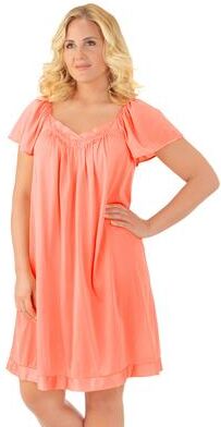 Plus Size Women's Exquisite Form®Flutter Sleeve Sleep Gown by Exquisite Form in Passion (Size L)
