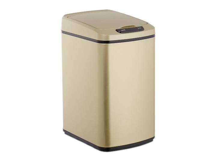 Sensor Mülleimer 12L Gold-Schwarz