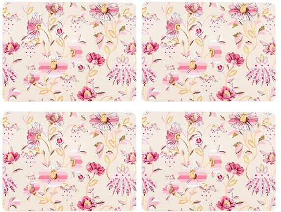 Cath Kidston Friendship Gardens Cream Set of 4 Cork Backed Placemats