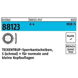 Teckentrup, Muttern + Unterlegscheiben, Sperrkantscheibe R 88123 NSK-S 5 A 4