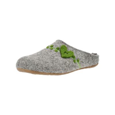 Hausschuh HAFLINGER "Haflinger Hausschuhe Filz", Damen, Gr. 39, grau, Filz, Schuhe Hausschuh