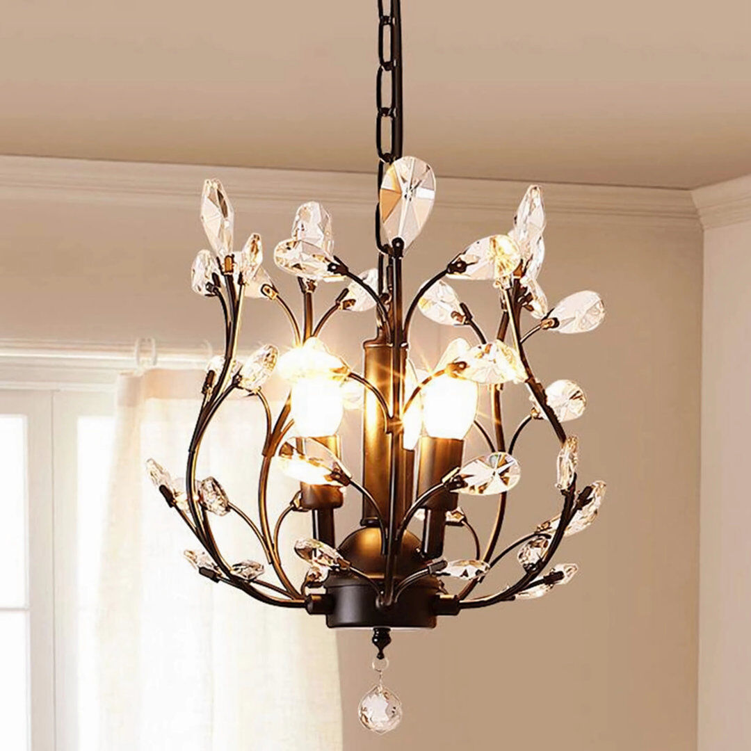 Blue Elephant Nevis 3 - Light Unique/Statement Chandelier Black 34cm H X 33cm W X 33cm D
