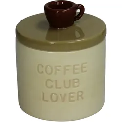 Vorratsdose COFFEE CLUB (LBH 11x11x13 cm) - beige - LBH 11x11x13 cm