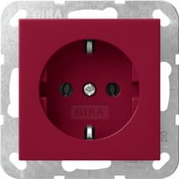Schutzkontaktsteckdose System 55 rot, Retail