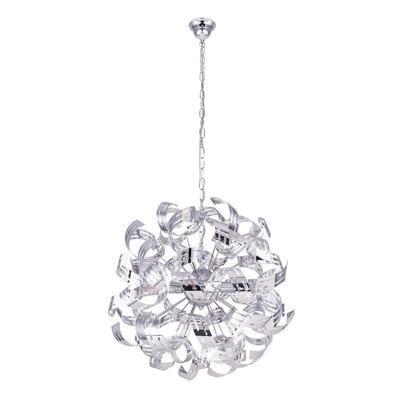 GLOBO LIGHTING Pendelleuchte "FALLA", silber (verchromt), 1 Stk., Leuchten, Hängeleuchte, Hängelampe, Höhe kürzbar, Wohnzimmer, Pendelleuchte