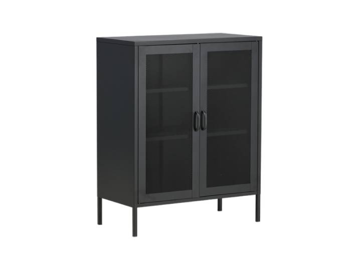 Aufbewahrungsschrank „Misha“ aus Metall Schwarz VE DESIGN