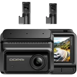 DDpai Z90T-Dashcam (Eingebautes Display, Eingebautes Mikrofon, GPS-Empfänger, Sprachsteuerung, 4K), Dashcam, Schwarz