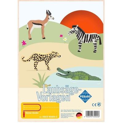 PEBARO 350/2S - Laubsägevorlage Wildlife II, 1 Platte, Größe DIN A4