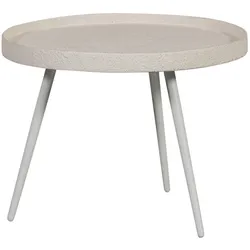 Beistelltisch Bounds aus Metall und Holz, rundes Design, Natur, Ø 58 cm, stabil und pflegeleicht