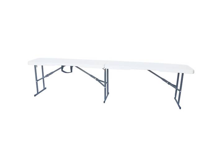 Habitat Garten Gartenbank foldy weiss, Weiß, Kunststoff, 29x42x183 cm, Gartenmöbel, Gartenbänke
