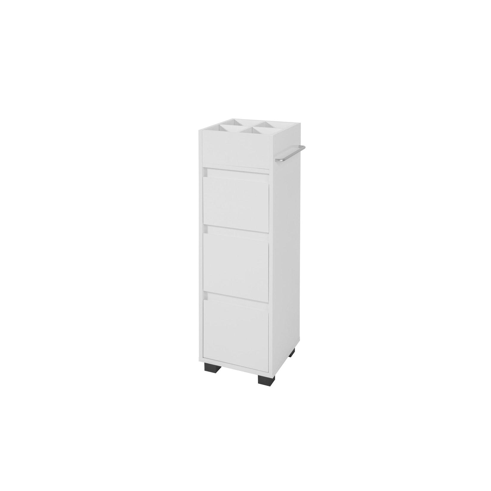 SoBuy Badunterschrank mit 3 Schubladen Weiß 33x30x90cm Funktional