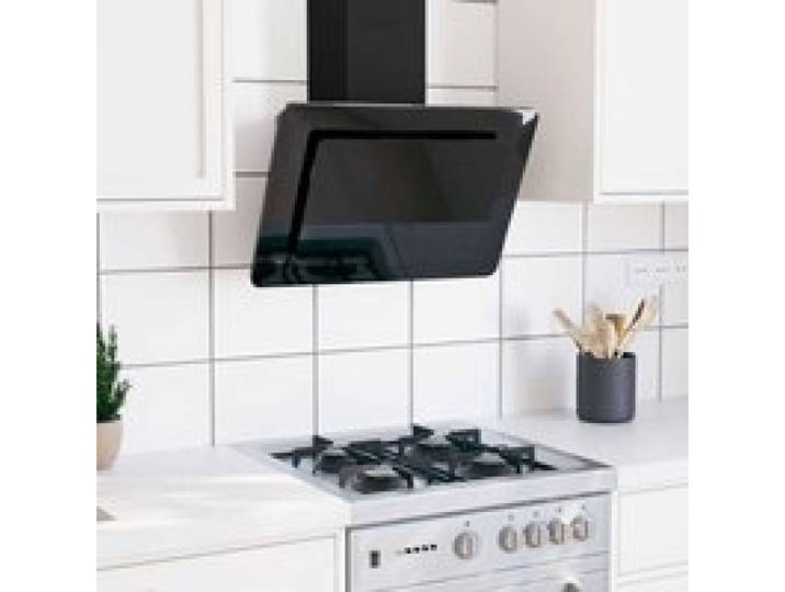 Meilleures Hotte Aspirante-Hotte de Cuisine Hotte murale 60 cm Acier inoxydable et verre trempé Noir - shop27964571