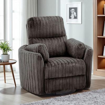 VIVIADORE Power Swivel Glider Recliner, Contemporary Fabric Living Room Chair with Electric Adjustable Recline, 360° Rotation