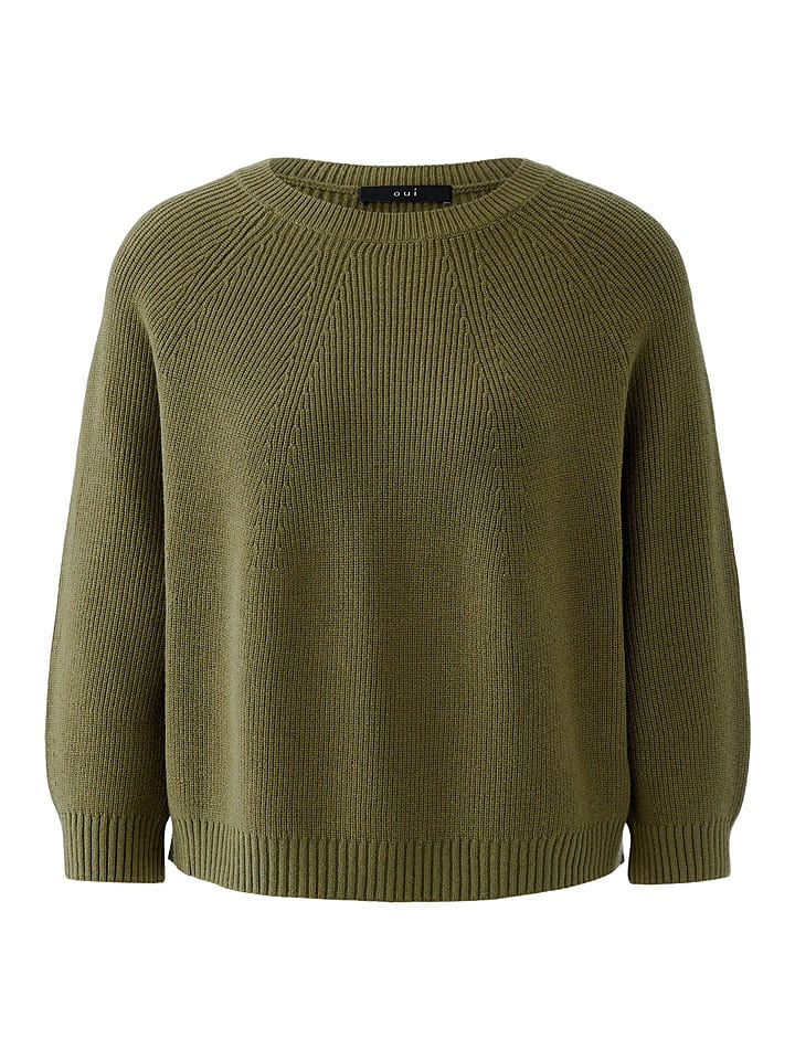 Oui Pullover in Khaki - 44