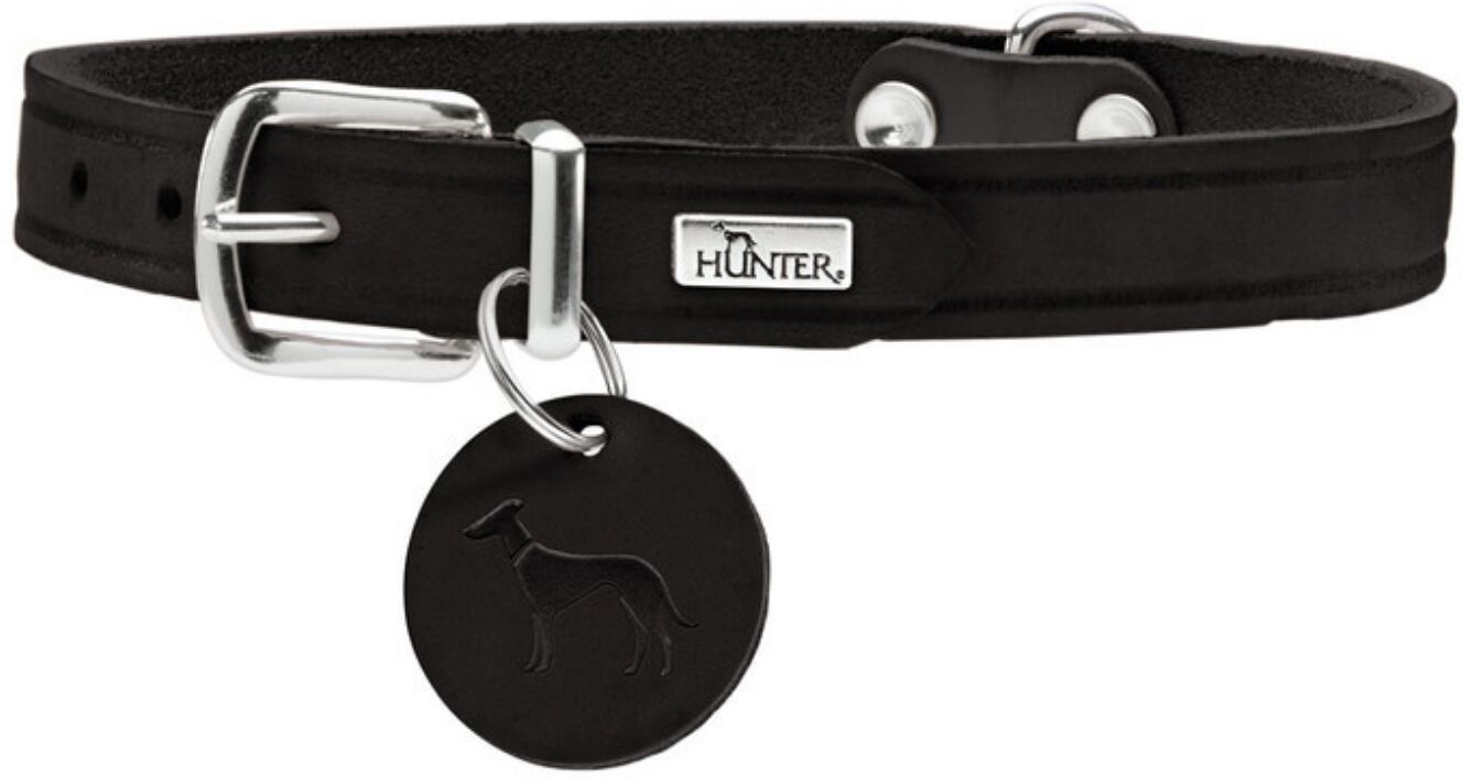 Hunter Collare in Pelle per Cani Aalborg Nero 47 (37-43cm)
