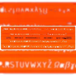 Standardgraph Schriftschablone ISONORM für Feinminenstift, Typ B gerade Mittel