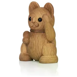 Lucie Kaas, Deko Figuren + Skulpturen, Holzfigur Glückskatze