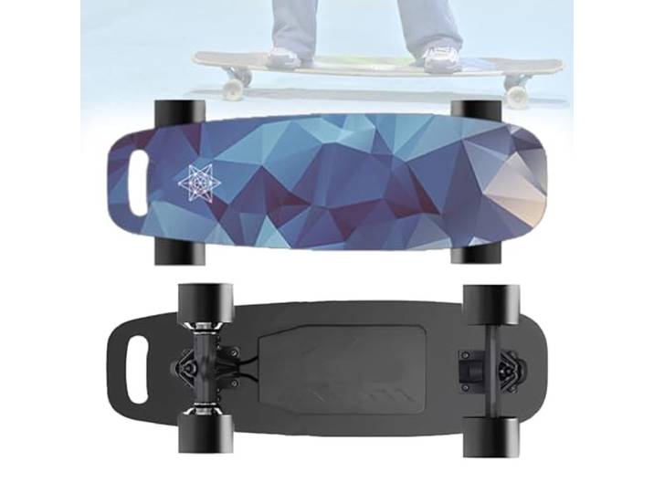 Zowdrix Elektro-Skateboard mit Fernbedienung, Höchstgeschwindigkeit 35 km/h, 7 Schichten Ahorn, 700-W-Motor, Longboard-Skateboard zum Abhängen mit Freunden E-22KM