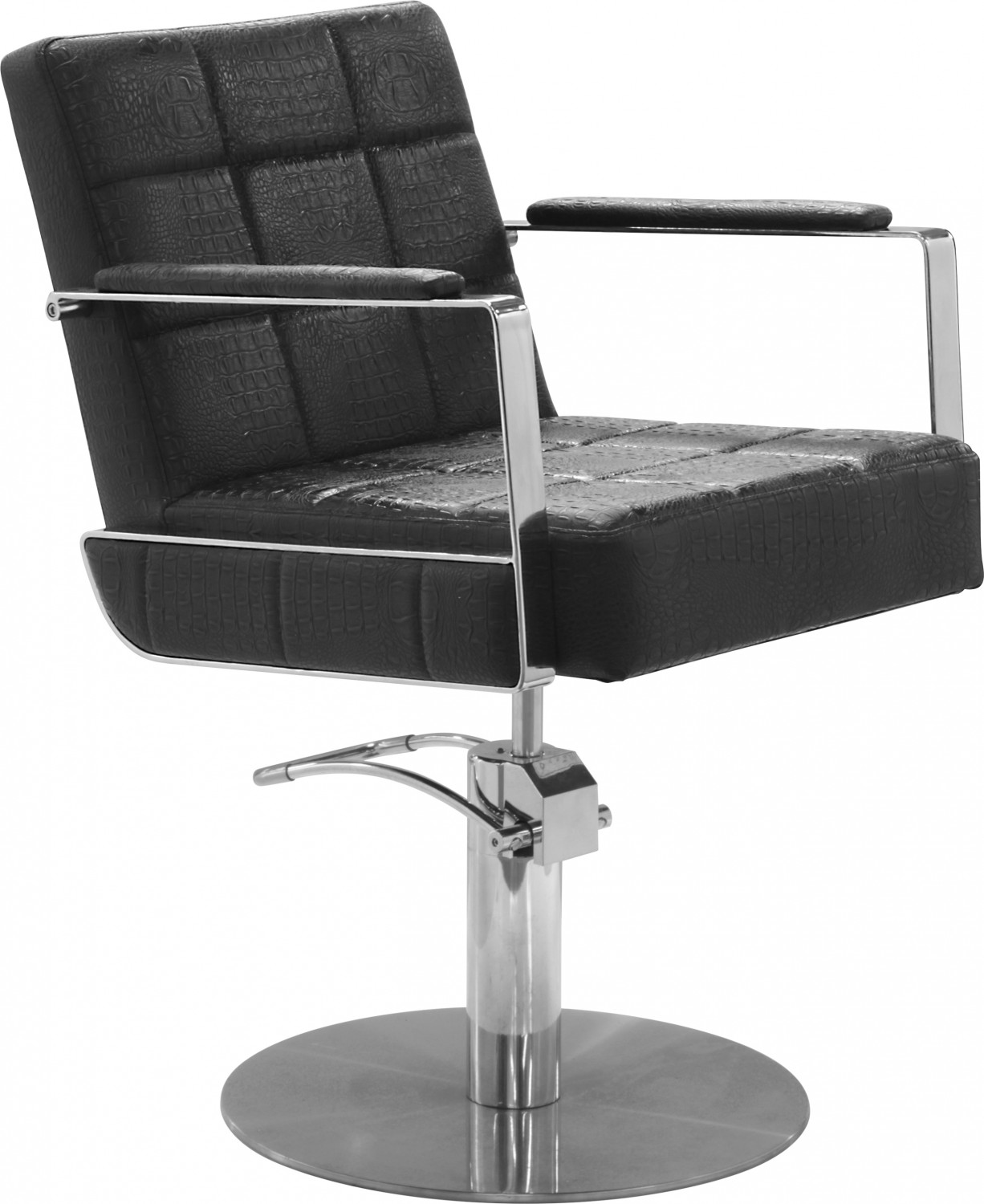 Sibel Friseurstuhl Celestino in Kroko Schwarz SN-0181912