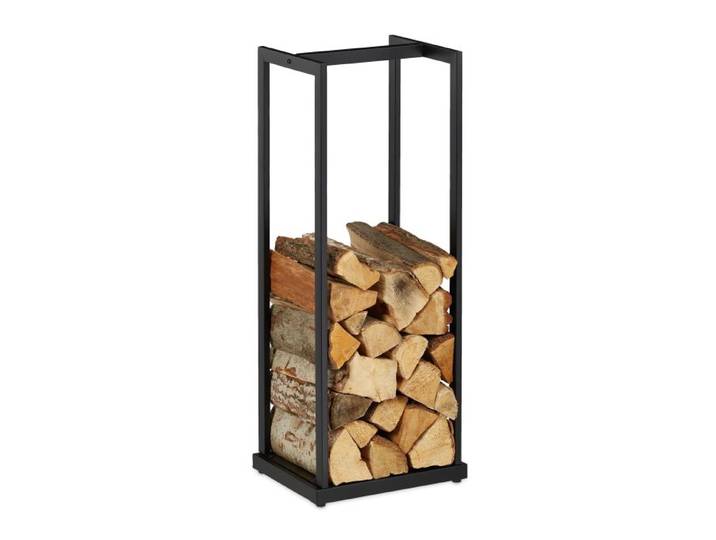 Relaxdays Hohes Kaminholzregal aus Metall