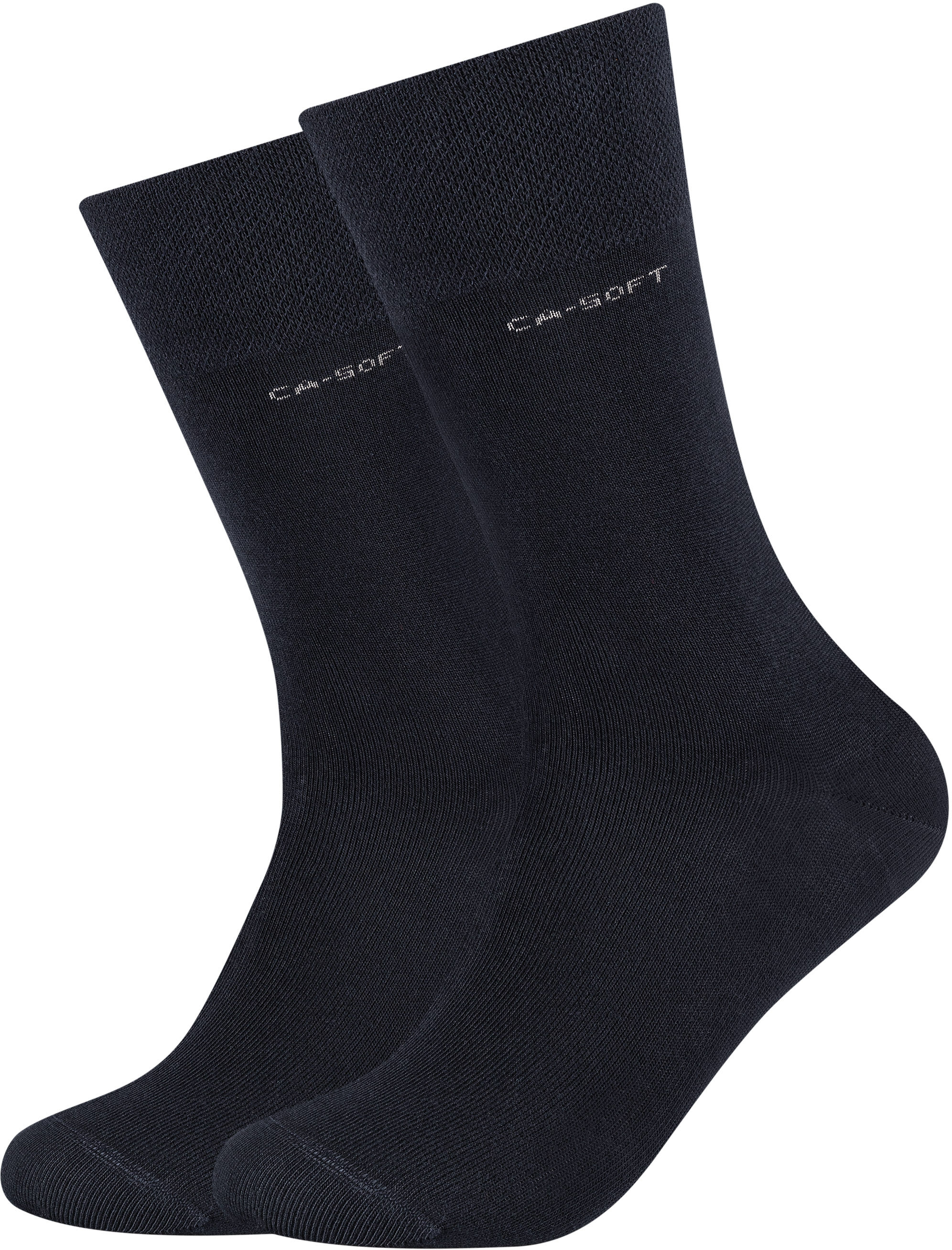 Socken CAMANO "ca-soft", Damen, Gr. 35-38, blau (navy), Baumwollmischung, unifarben, normal, Socken Socken, mit verstärktem Fersen- und Zehenbereich navy 35-38
