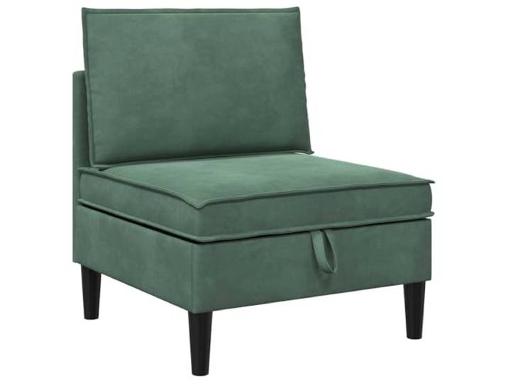 Makastle Mittels Sofa Couch mit Stauraum Meergrün Samt