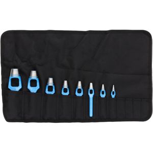 GEDORE Locheisen 570304, 8-teilig, 3-25 mm Durchmesser mit Rolltasche
