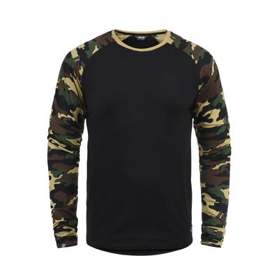 Rundhalsshirt SOLID "Rundhalsshirt SDCajus", Herren, Gr. L, schwarz (schwarz dus), Obermaterial: 100% Baumwolle CO., Shirts Rundhalsshirt