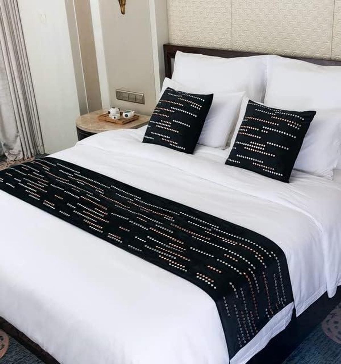 Bedloper met Shining Stars patroon voor in de slaapkamer, 45 x 240 cm