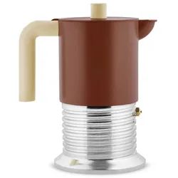 Alessi Espressokocher Vite 6 Tassen braun