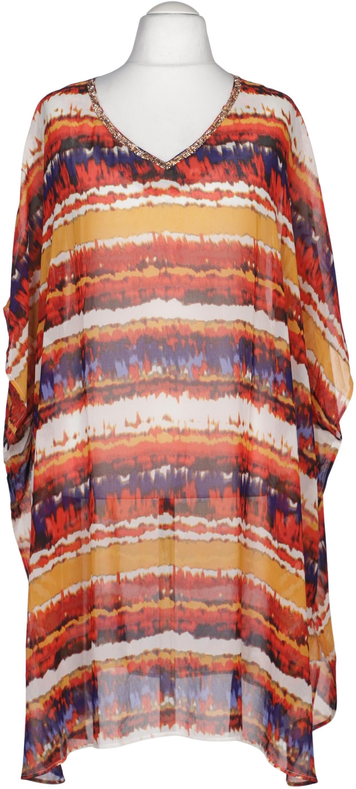 Ulla Popken Damen Bluse, Mehrfarbig, Gr. 5Xl, Synthetik - Second Hand