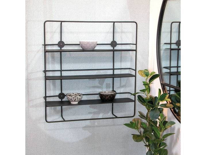 Wandregal Sangomore Stahl, lackiert Schwarz 53 x 56cm
