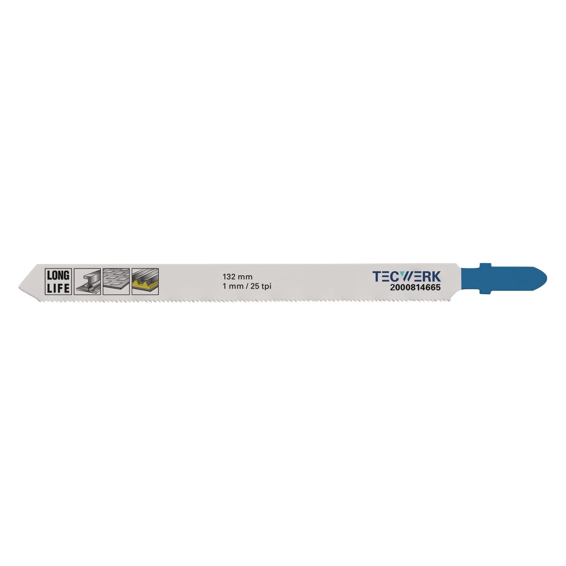 Tecwerk Stichsägeblatt Gesamtlänge 132 mm Zahnteilung 1 mm BIM (2000814665)