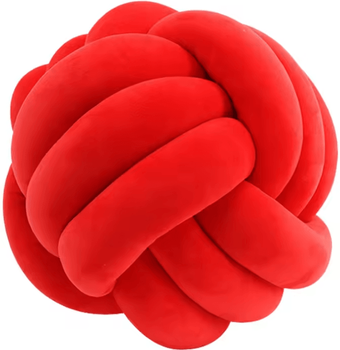 Uplift Curations KnotPlay Woven Knotted Ball Pillow Plush Backrest Cushion For Gaming Chair, Sofa & Home Decor red 4.72 4.72 Inches