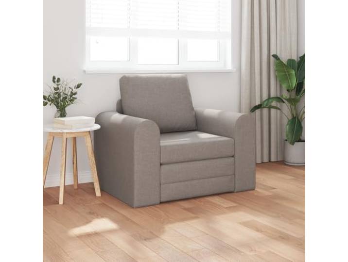 HEFZGDB Floor Sofa Bett 2-in-1 Taupe 98x71x83 cm Stoff Sessel mit modernem Design und kompakter Größe für Lounge und Studium, vielseitig nutzbar als Relaxsitz und Gästebett, weiche