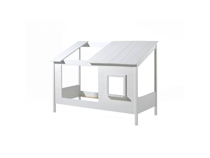 LIO Lit cabane 90x200cm + Set de rideaux + Lit gigogne