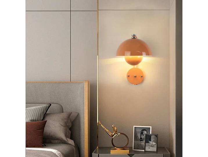 Applique Murale LED Créative Moderne en Forme de Bouton de Fleur ou Champignon, Couleur Macaron, Luminaire Mural Décoratif pour Chambre à Coucher, Salon et Maison