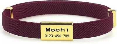 Inspired Finds Personalized Engraved Cat Collar With Custom Name Tag & Breakaway Safety Buckle burgundy