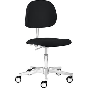 Mayer Arbeitsstuhl myXPERT, 1293, schwarz, mit Rollen, Kunstlederbezug, bis 120 kg