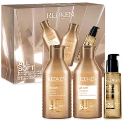 700ml Redken all soft XMAS Set (Shampoo 300ml + Conditioner 300ml + Öl 100ml)