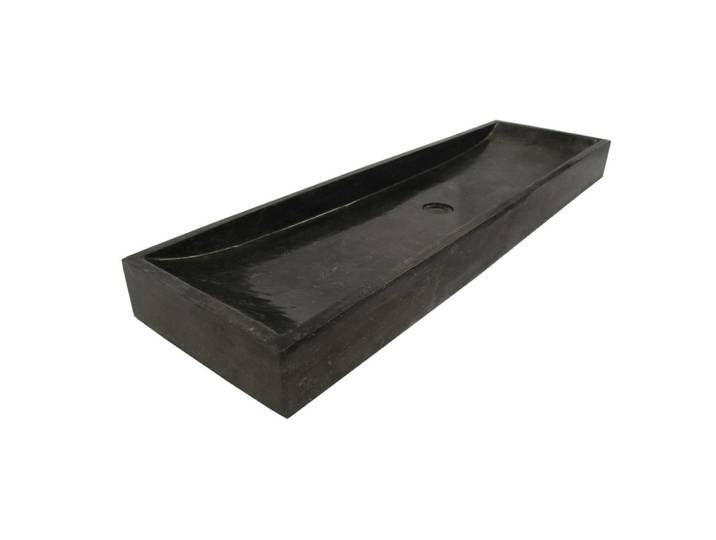 Vasque à poser en marbre noir 120 × 35