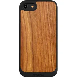 Nivocase Handyhülle für Apple iPhone 8 Hülle NIVOpure Case Schwarz Holz Holzoptik Lärche (Apple iPhone 8), Smartphone Hülle, Braun, Schwarz