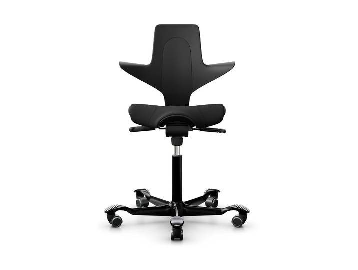 Schreibtischstuhl Capisco Puls 8020 , schwarz, Aluminium, Kunststoff, Polyester, Stühle, Schreibtischstuhl
